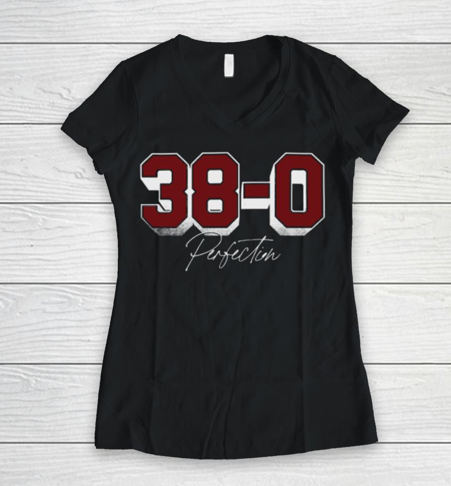 Barstool Sports Store Gamecock 38-0 Perfection Women V-Neck T-Shirt