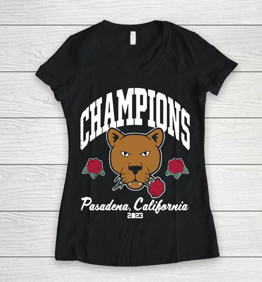 Barstool Sports Store Penn State Rose Bowl Champions Women V-Neck T-Shirt