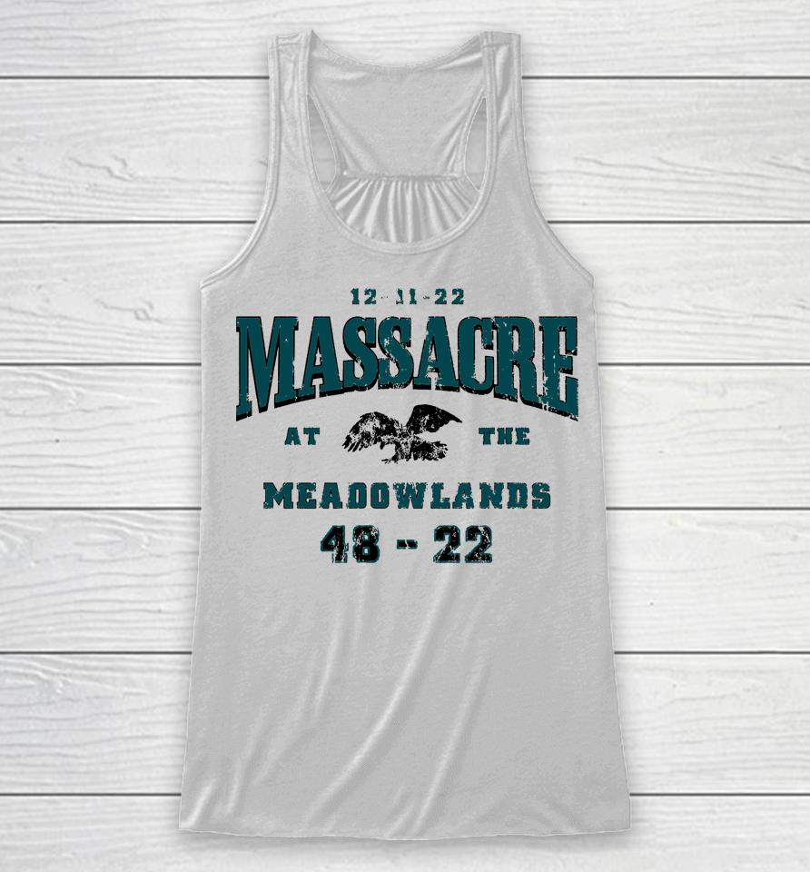 Barstool Sports Store Philadelphia Eagles Massacre At The Meadowlands Racerback Tank