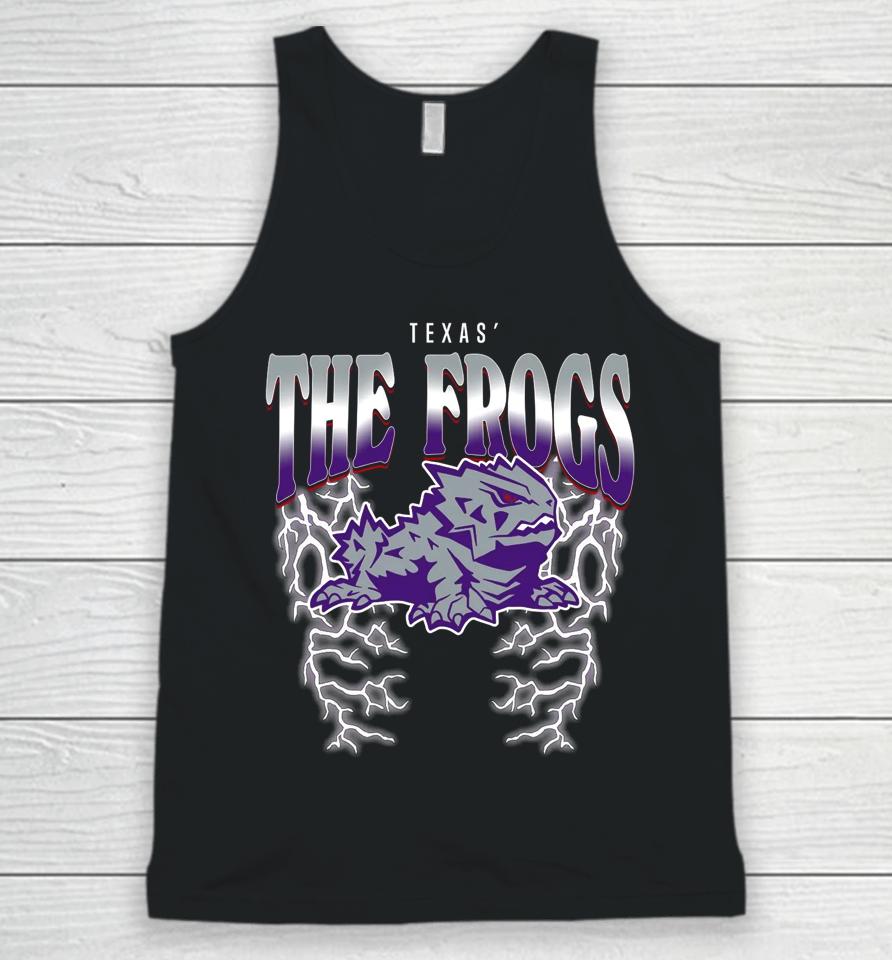 Barstool Sports Store Texas The Frogs Lightning Unisex Tank Top