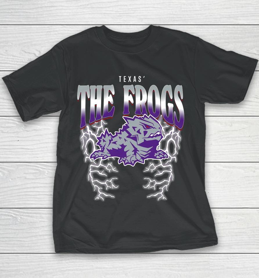 Barstool Sports Store Texas The Frogs Lightning Youth T-Shirt