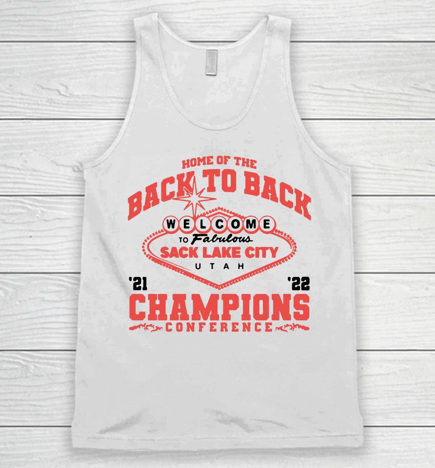 Barstool Sports Store Utah Utes Football 2022 Home Of The Back To Back Conference Champions Unisex Tank Top