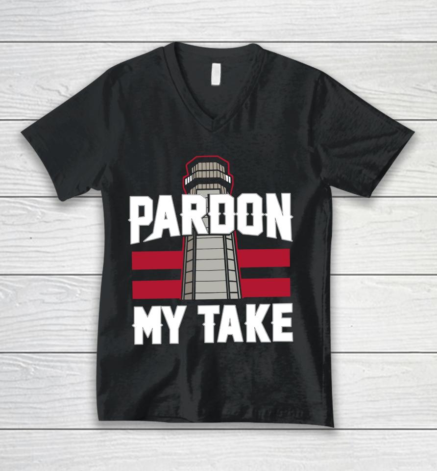 Barstoolsports Store Pardon My Take Unisex V-Neck T-Shirt
