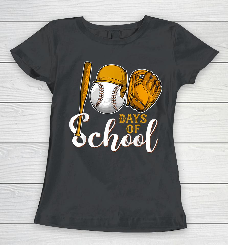 Baseball 100 Days Of School Women T-Shirt