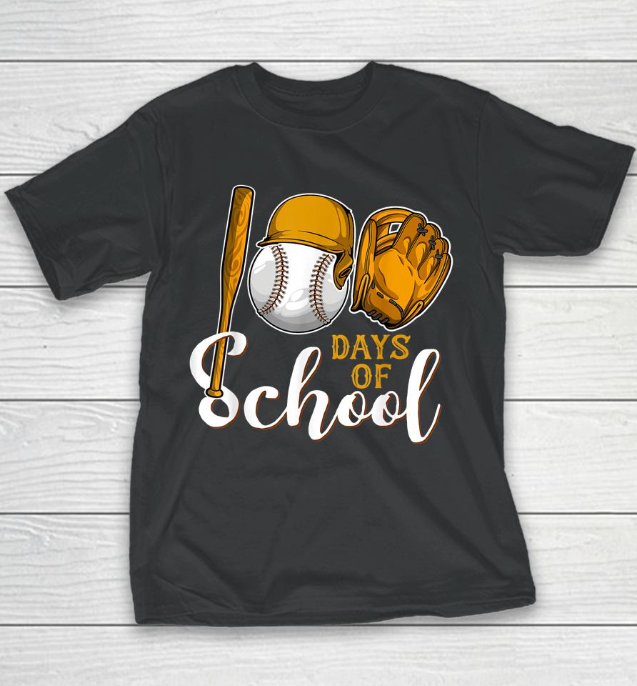 Baseball 100 Days Of School Youth T-Shirt