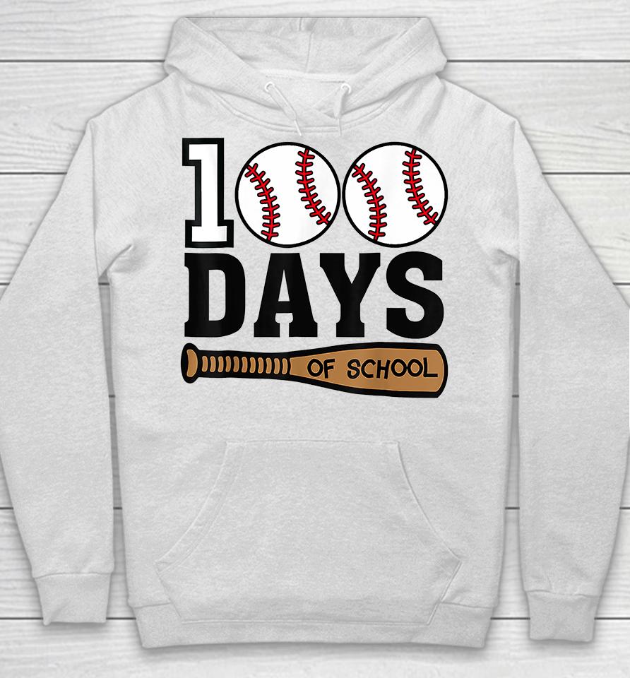 Baseball 100 Days Of School Hoodie