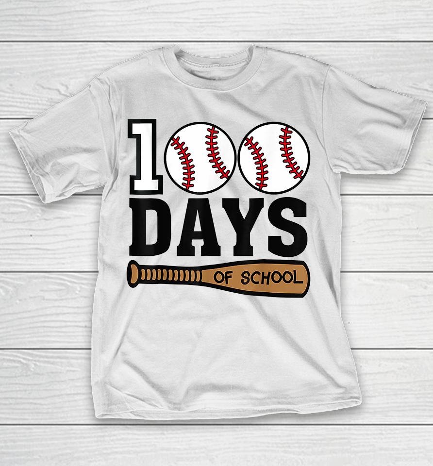 Baseball 100 Days Of School T-Shirt