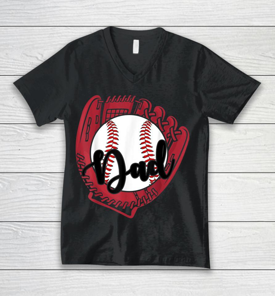 Baseball Dad Unisex V-Neck T-Shirt