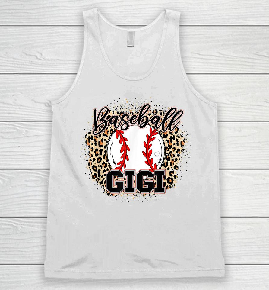 Baseball Gigi Leopard Baseball Lovers Family Mother's Day Unisex Tank Top