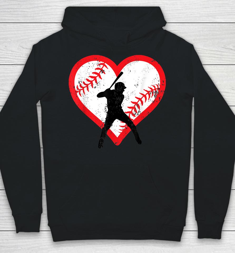 Baseball Heart Valentine's Day Hoodie