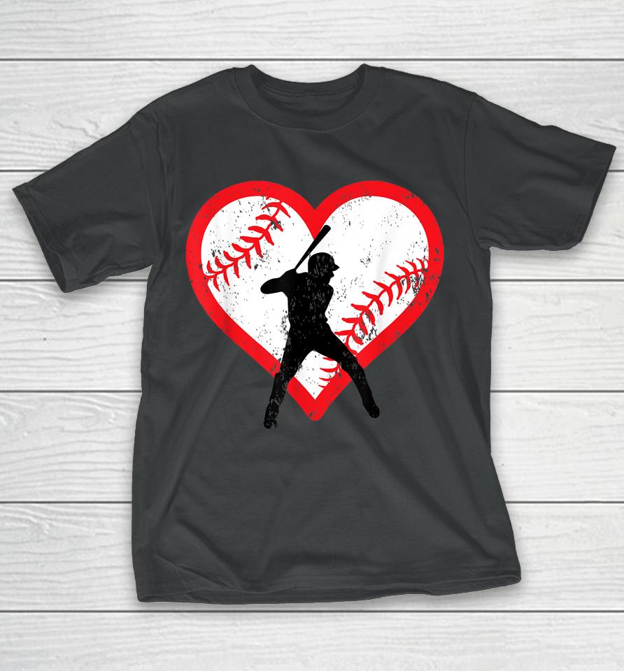 Baseball Heart Valentine's Day T-Shirt