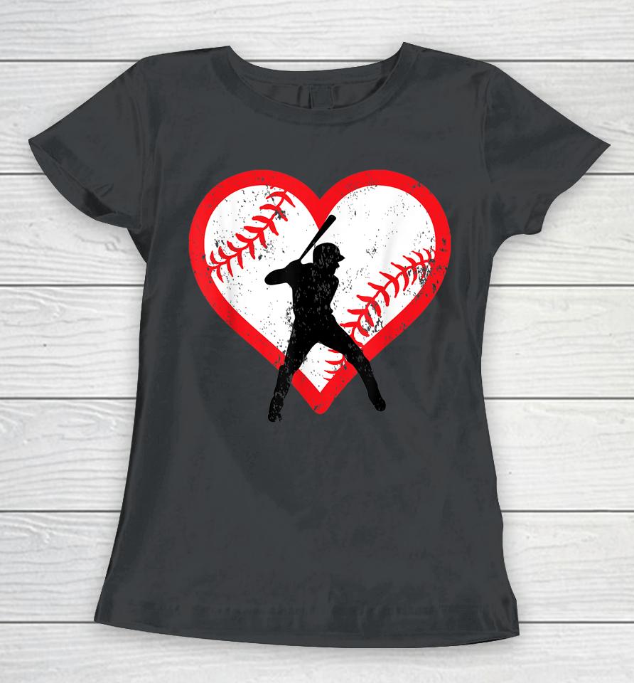 Baseball Heart Valentine's Day Women T-Shirt