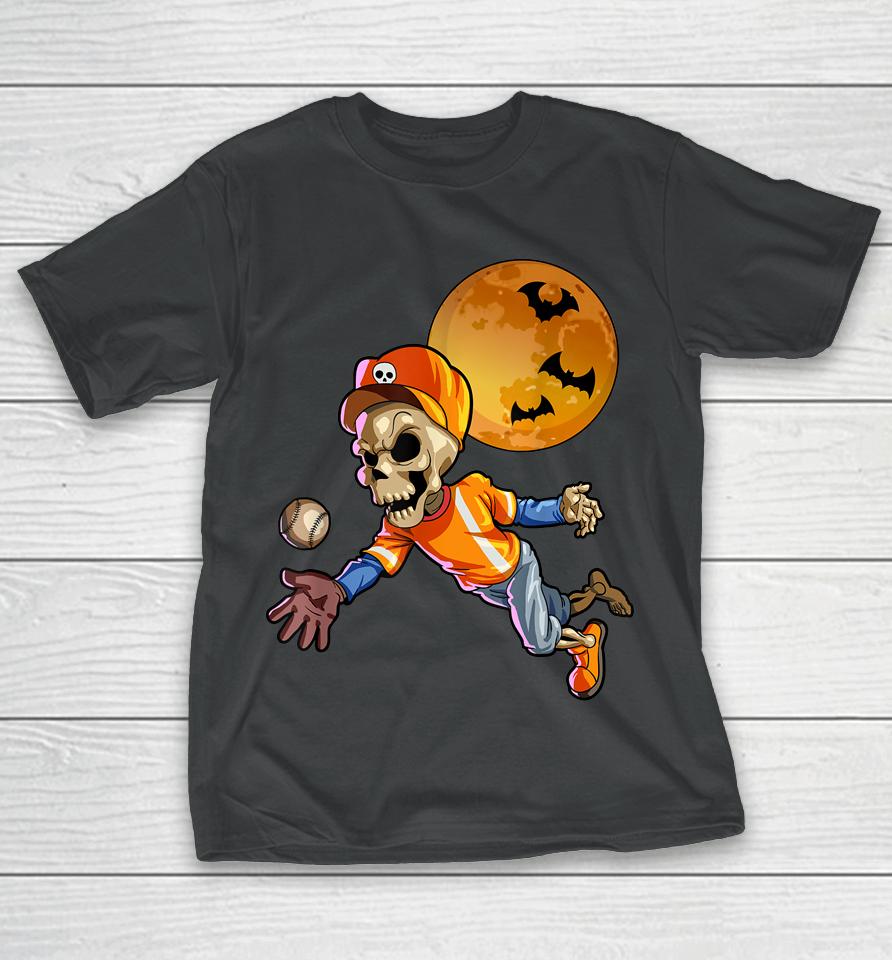 Baseball Skeleton Halloween T-Shirt
