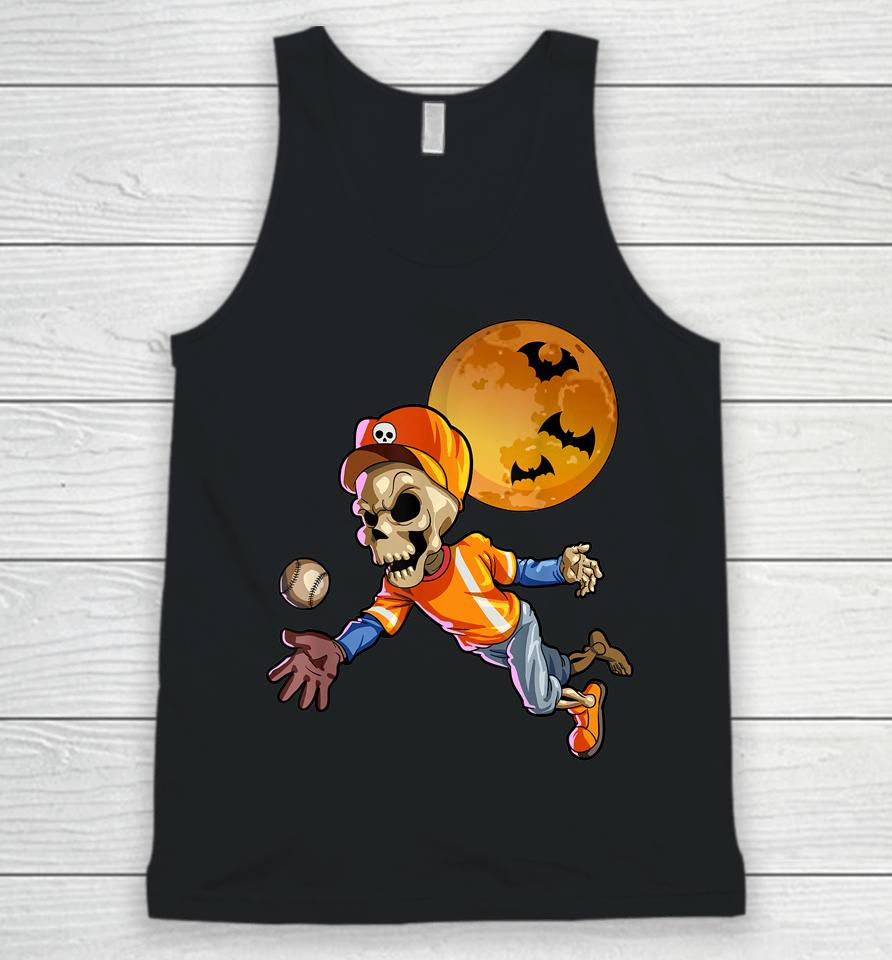 Baseball Skeleton Halloween Unisex Tank Top