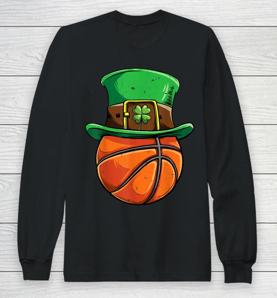 Basketball Boys St Patrick's Day Long Sleeve T-Shirt