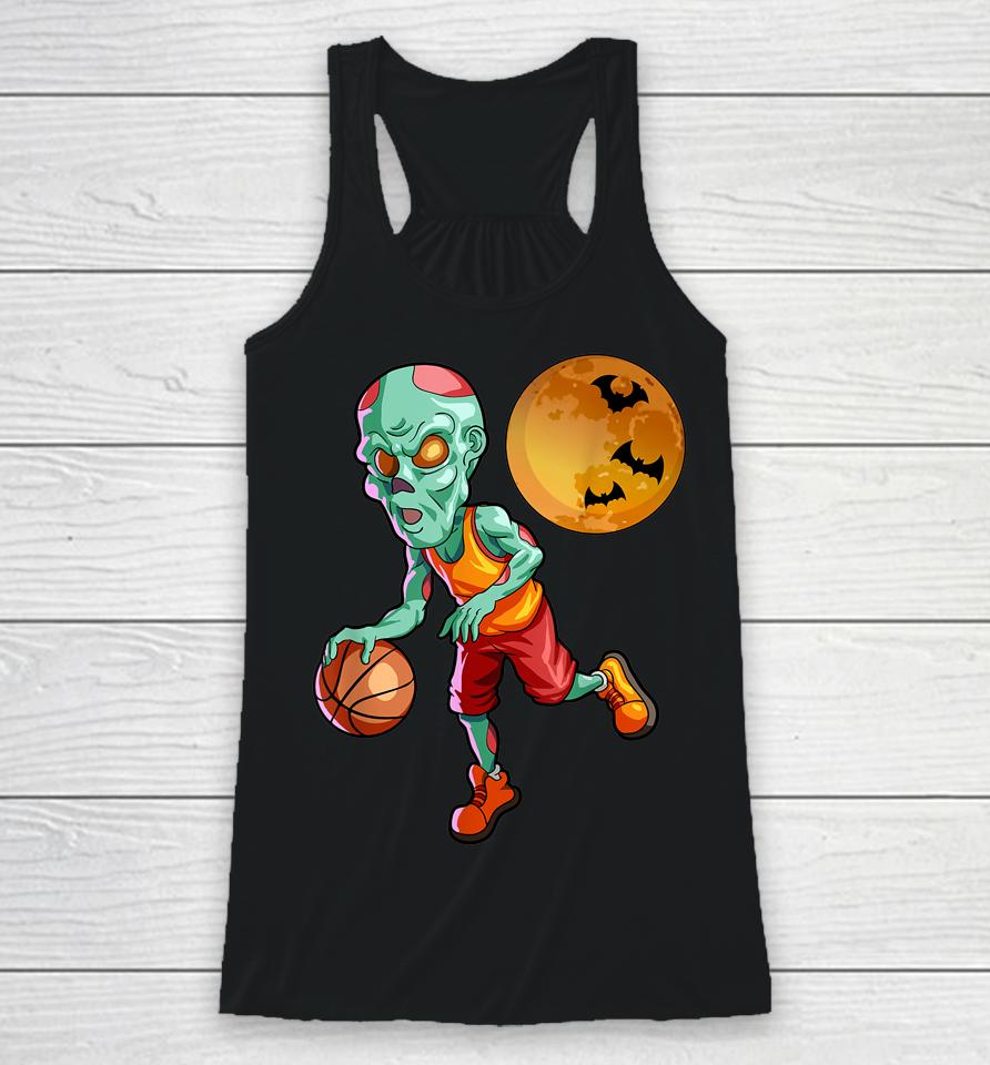 Basketball Halloween T-Shirt Zombie Halloween Racerback Tank
