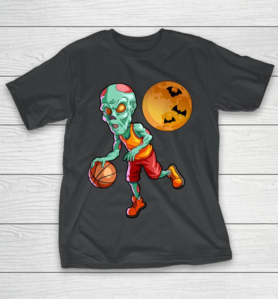 Basketball Halloween T-Shirt Zombie Halloween T-Shirt