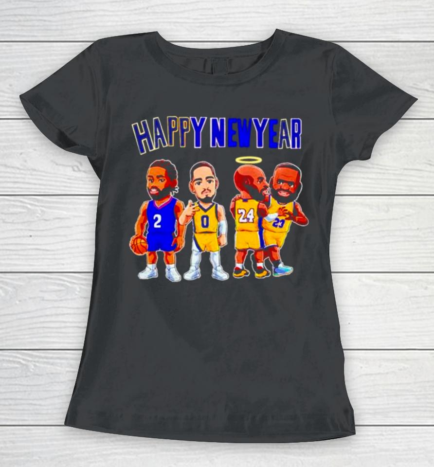 Basketball Legends Happy New Year Women T-Shirt