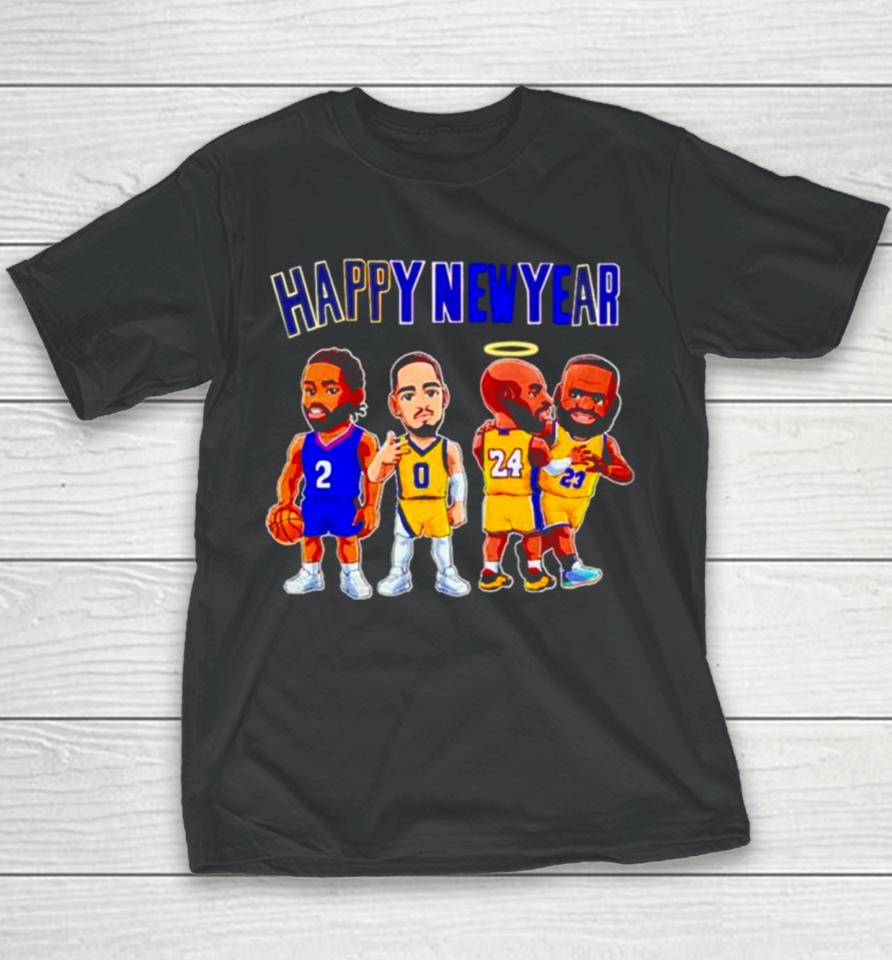Basketball Legends Happy New Year Youth T-Shirt