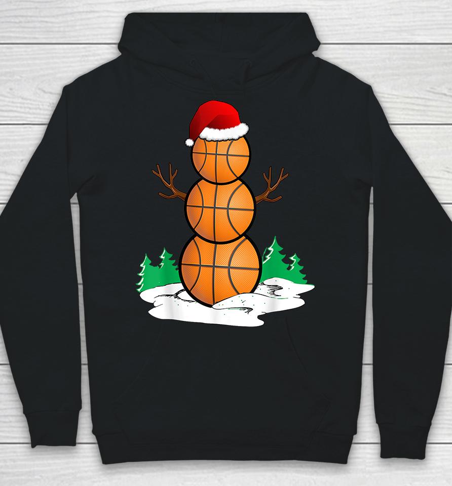 Basketball Snowman Balls Christmas Pajama Hoodie