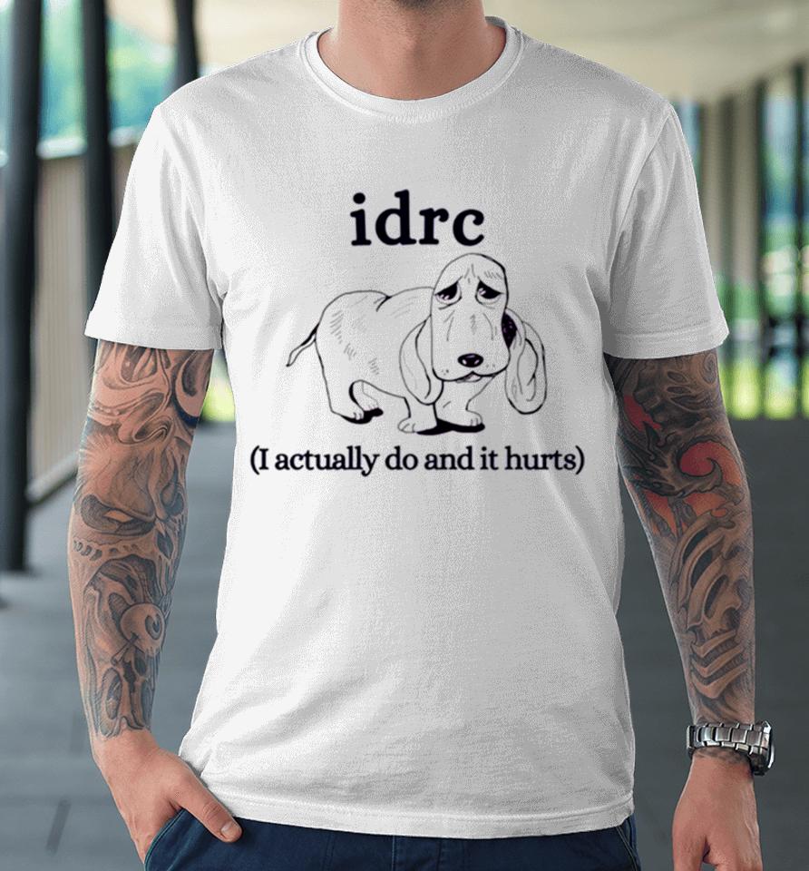 Basset Hound Idrc I Actually Do And It Hurts Premium T-Shirt