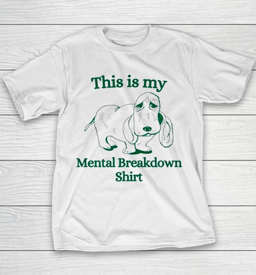 Basset Hound This Is My Mental Breakdown Youth T-Shirt