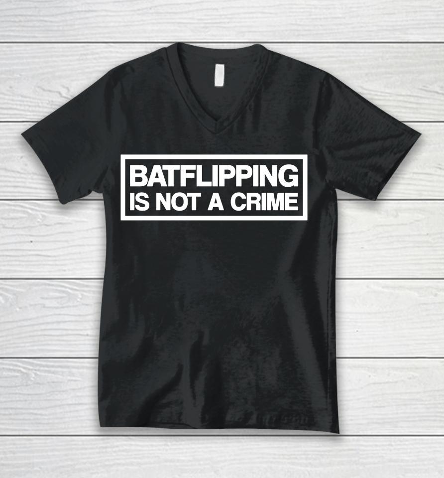 Batflipping Is Not A Crime Unisex V-Neck T-Shirt
