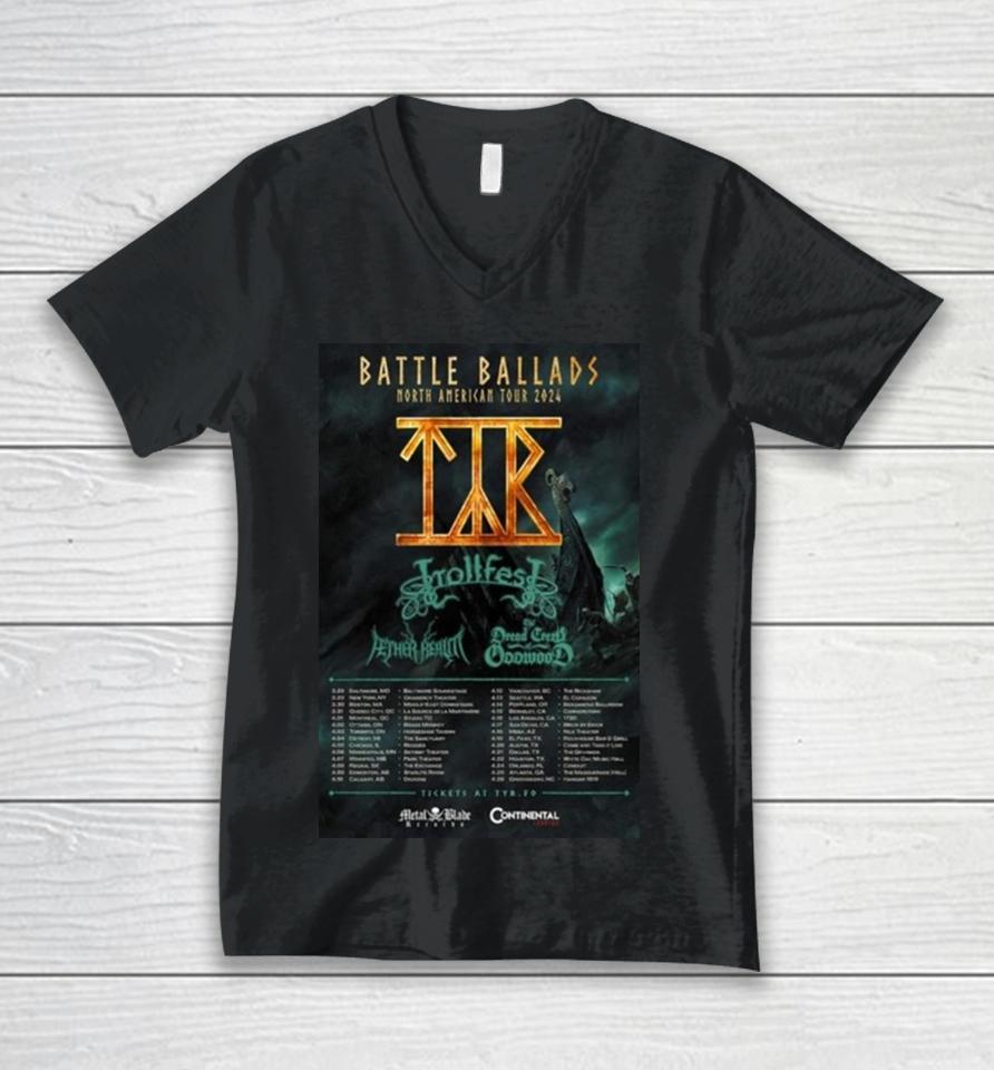Battle Ballads North American Tour 24 Unisex V-Neck T-Shirt