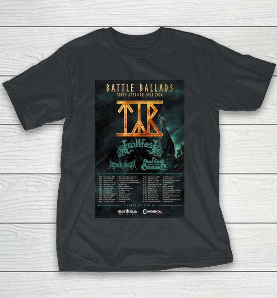 Battle Ballads North American Tour 24 Youth T-Shirt