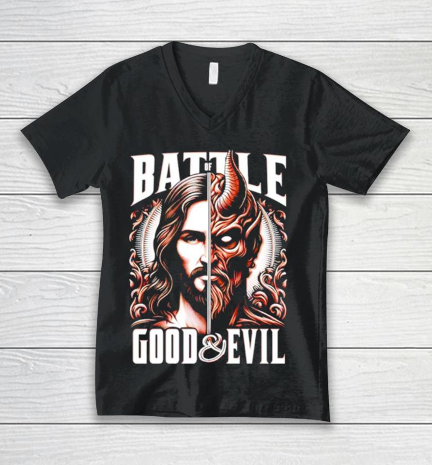 Battle Of Good And Evil Eternal Struggle Between Good And Evil Unisex V-Neck T-Shirt