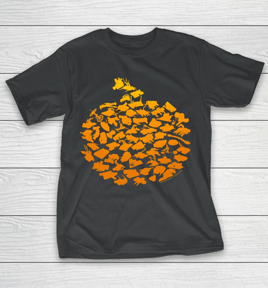 Battlebots Halloween Pumpkin Bot Collage T-Shirt