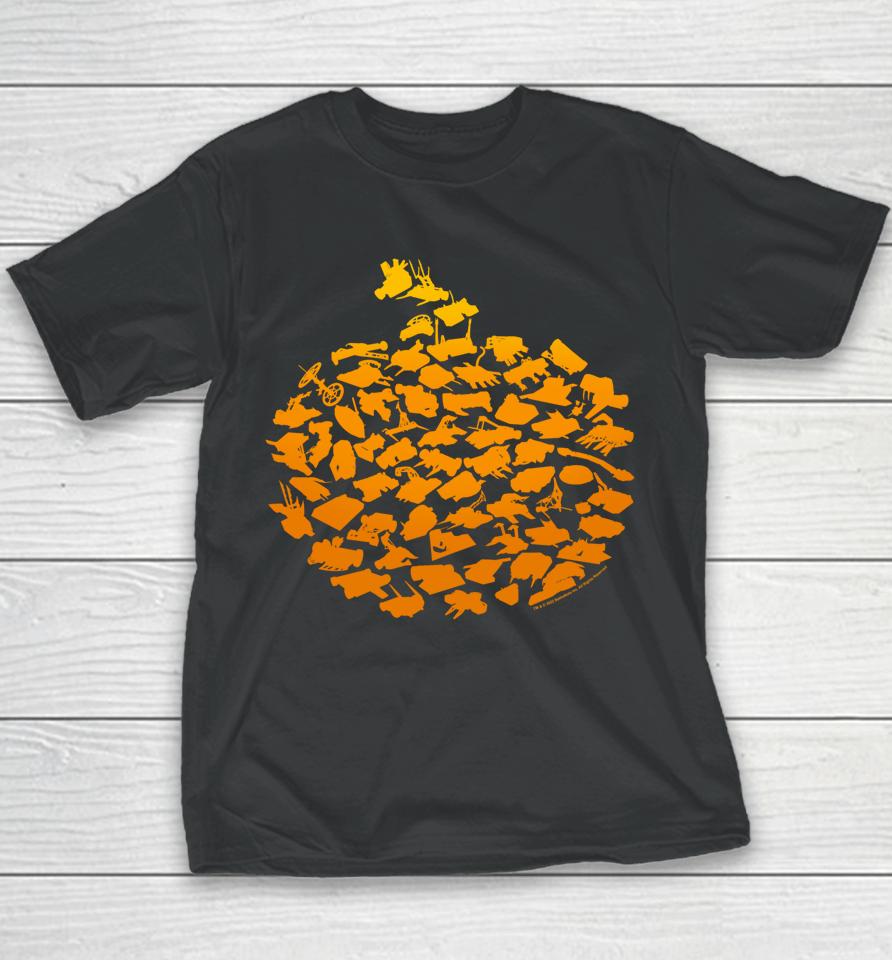 Battlebots Halloween Pumpkin Bot Collage Youth T-Shirt