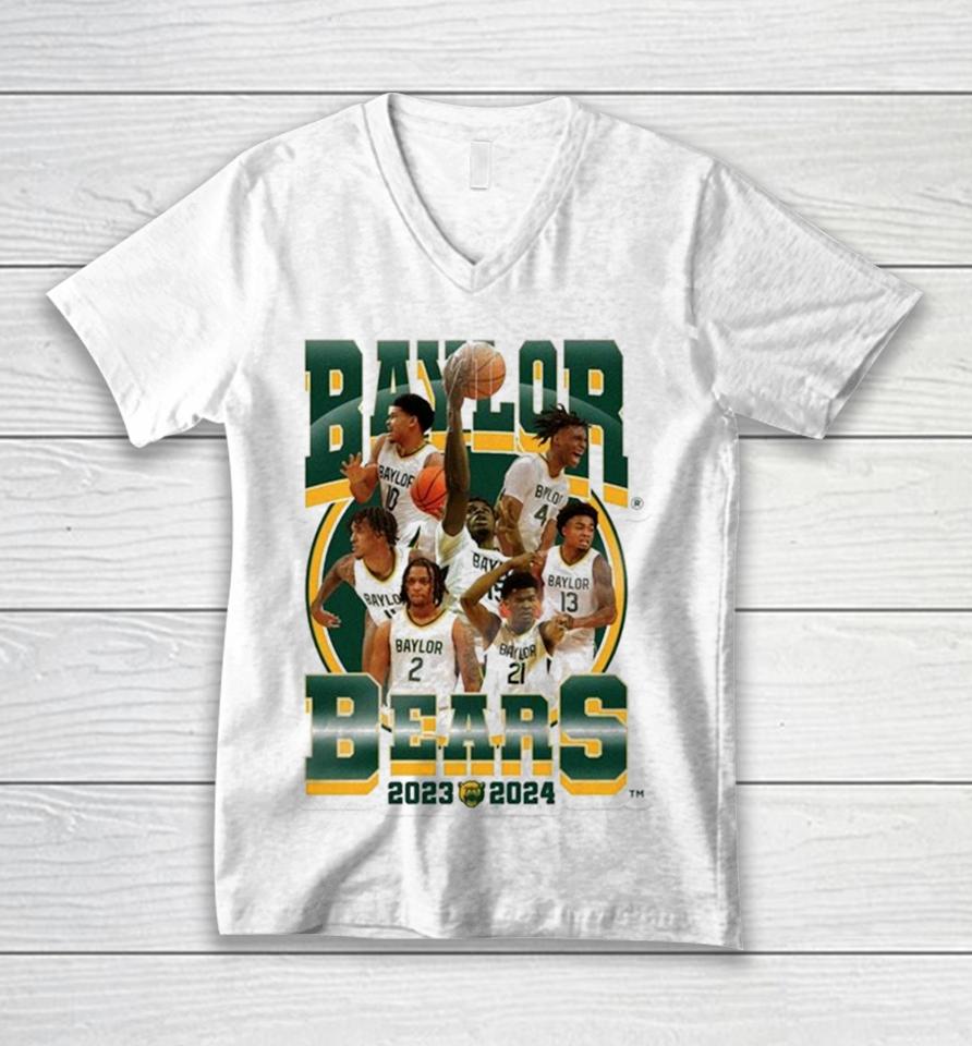 Baylor Bears 2024 Ncaa Men’s Basketball 2023 – 2024 Post Season Unisex V-Neck T-Shirt