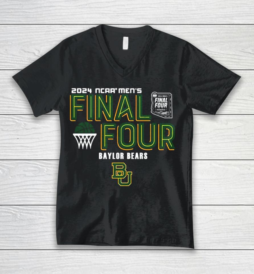 Baylor Bears 2024 Ncaa Men’s Basketball March Madness Final Four Unisex V-Neck T-Shirt