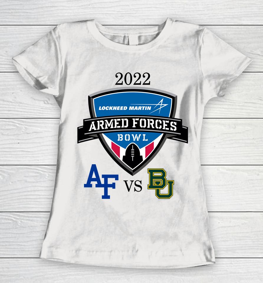 Baylor Tigers Vs Air Force Falcons 2022 Armed Forces Bowl Matchup Women T-Shirt