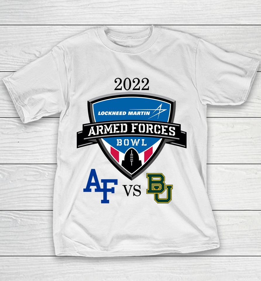 Baylor Tigers Vs Air Force Falcons 2022 Armed Forces Bowl Matchup Youth T-Shirt