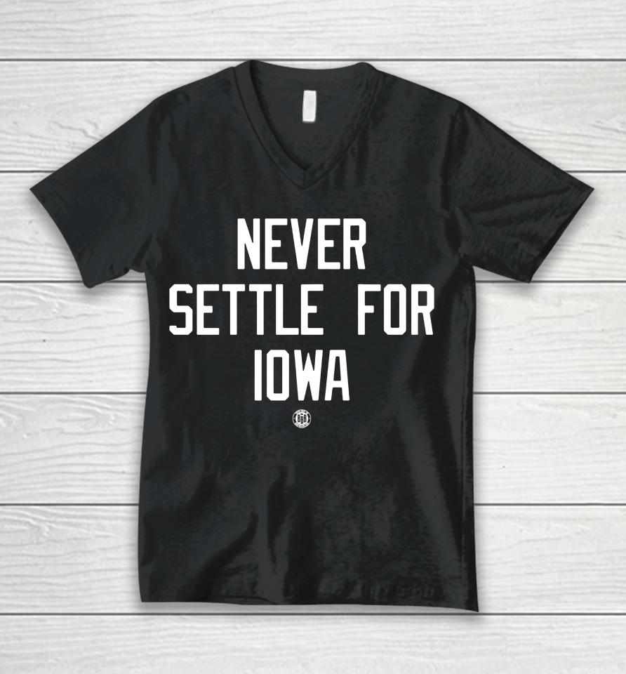 Bbb Printing Sports Nebraska Cornhuskers Never Settle For Iowa Unisex V-Neck T-Shirt