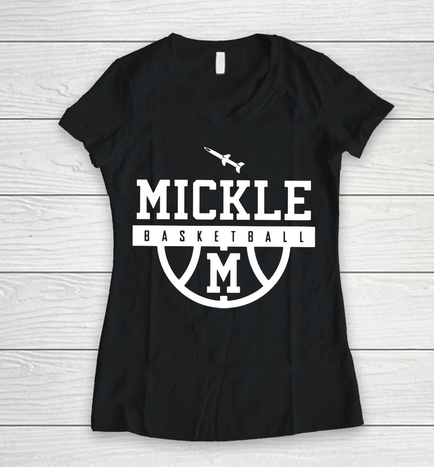 Bbbprinting Shop Mickle Basketball Women V-Neck T-Shirt