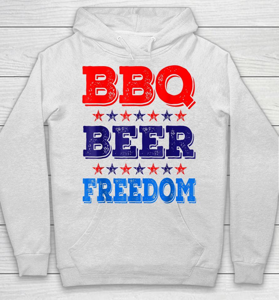 Bbq Beer Freedom America Beer Usa Party 4Th Of July Hoodie