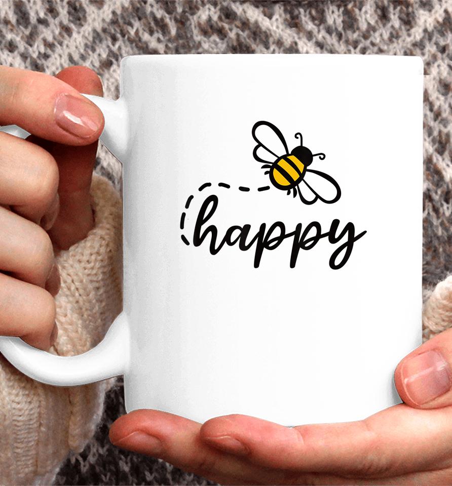 Be Happy Be Kind - Bee Happy Inspirational Motivational Coffee Mug