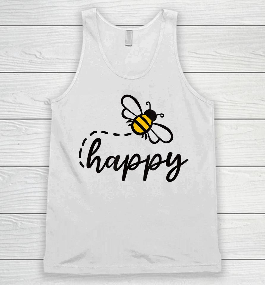 Be Happy Be Kind - Bee Happy Inspirational Motivational Unisex Tank Top