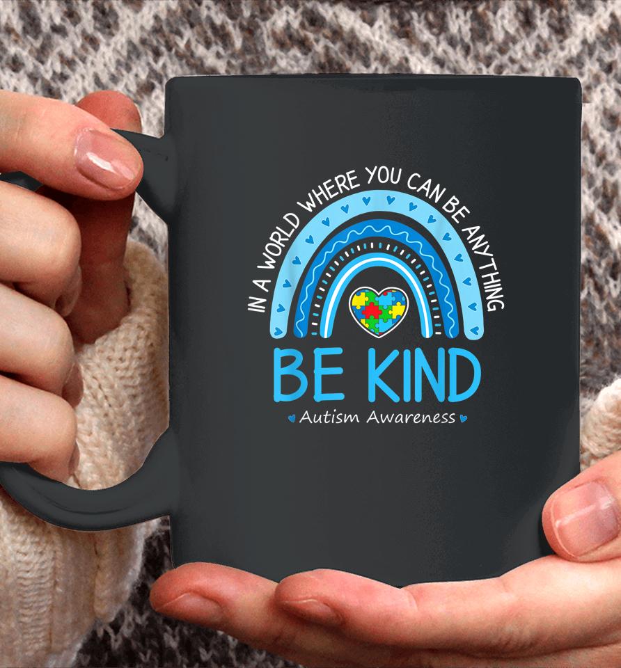 Be Kind Autism Awareness Leopard Rainbow Choose Kindness Coffee Mug