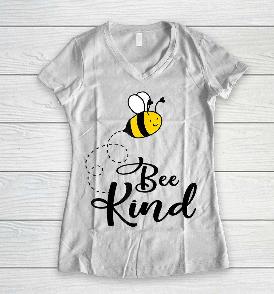 Be Kind Bee Kind Unity Day Orange Tee Teacher Anti Bullying Women V-Neck T-Shirt