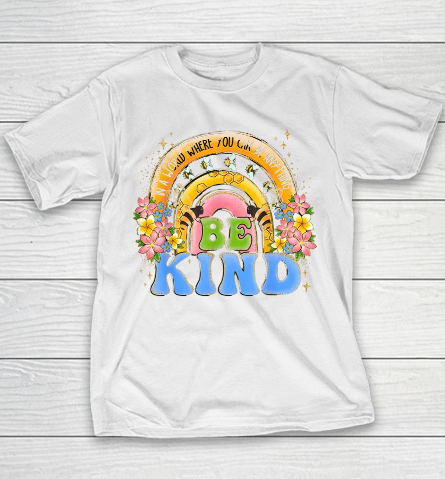 Be Kind Rainbow Anti Bullying Wear Orange Unity Day Youth T-Shirt