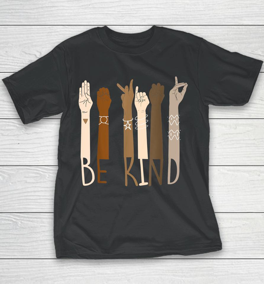 Be Kind Support Diversity Equality Dark Skin Love Youth T-Shirt