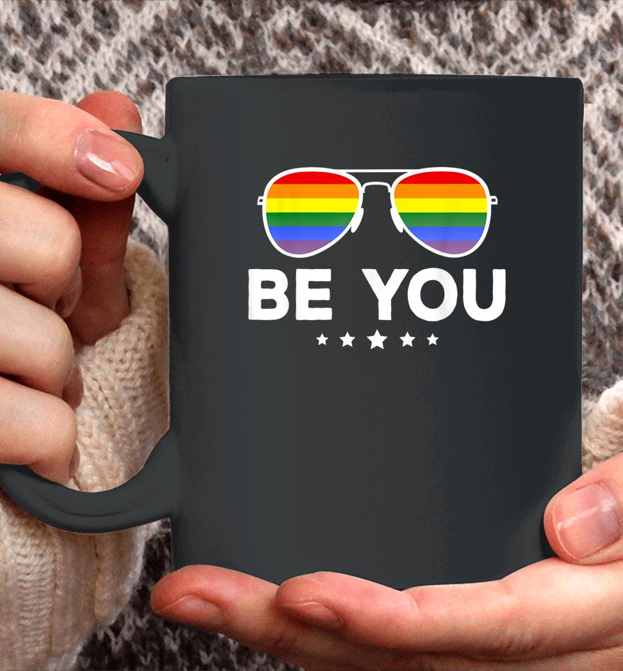 Be You Lgbt Rainbow Sunglasses Coffee Mug