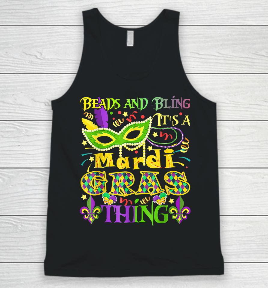 Beads And Bling It's A Mardi Gras Thing Unisex Tank Top