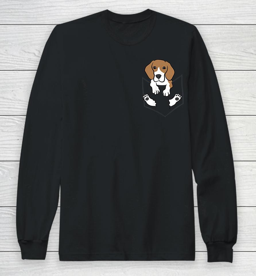 Beagle Dog In The Pocket Long Sleeve T-Shirt