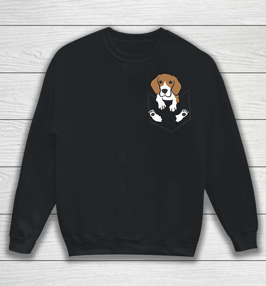 Beagle Dog In The Pocket Sweatshirt