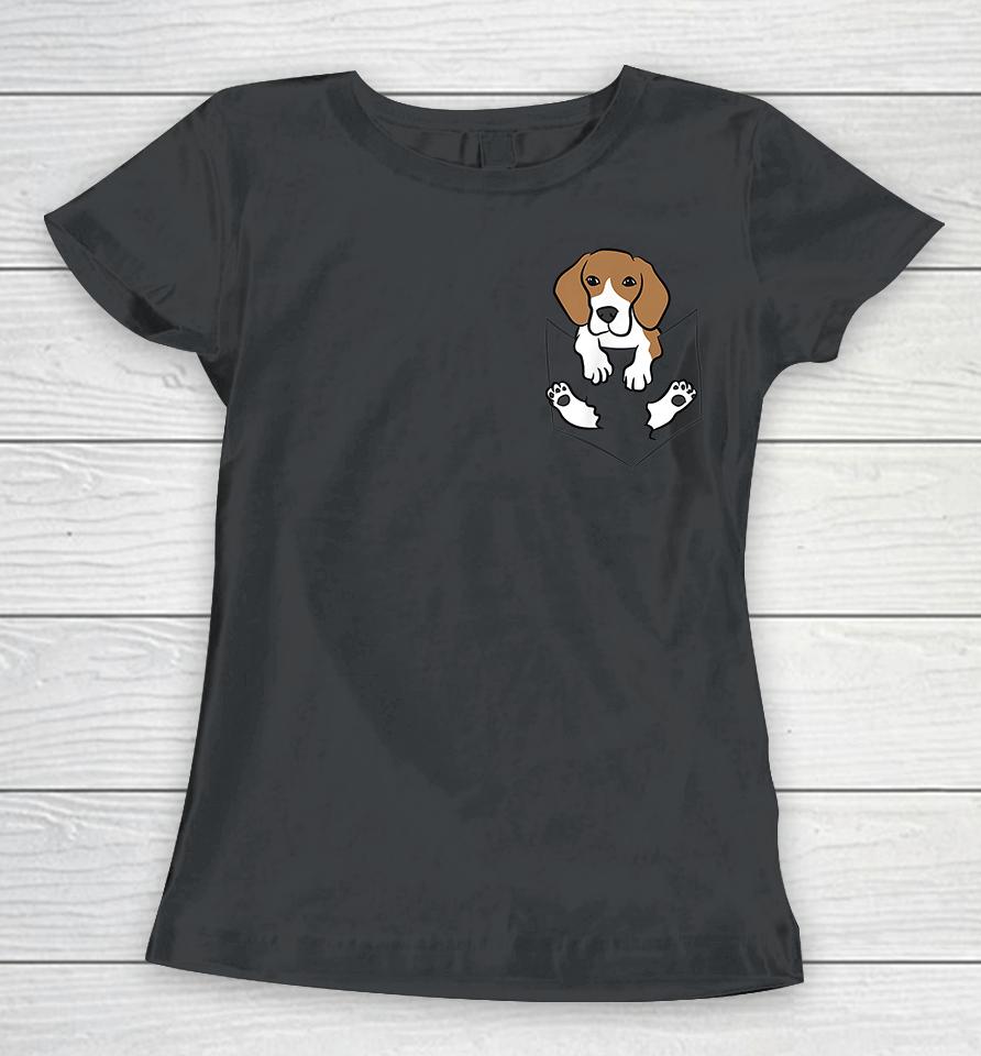 Beagle Dog In The Pocket Women T-Shirt